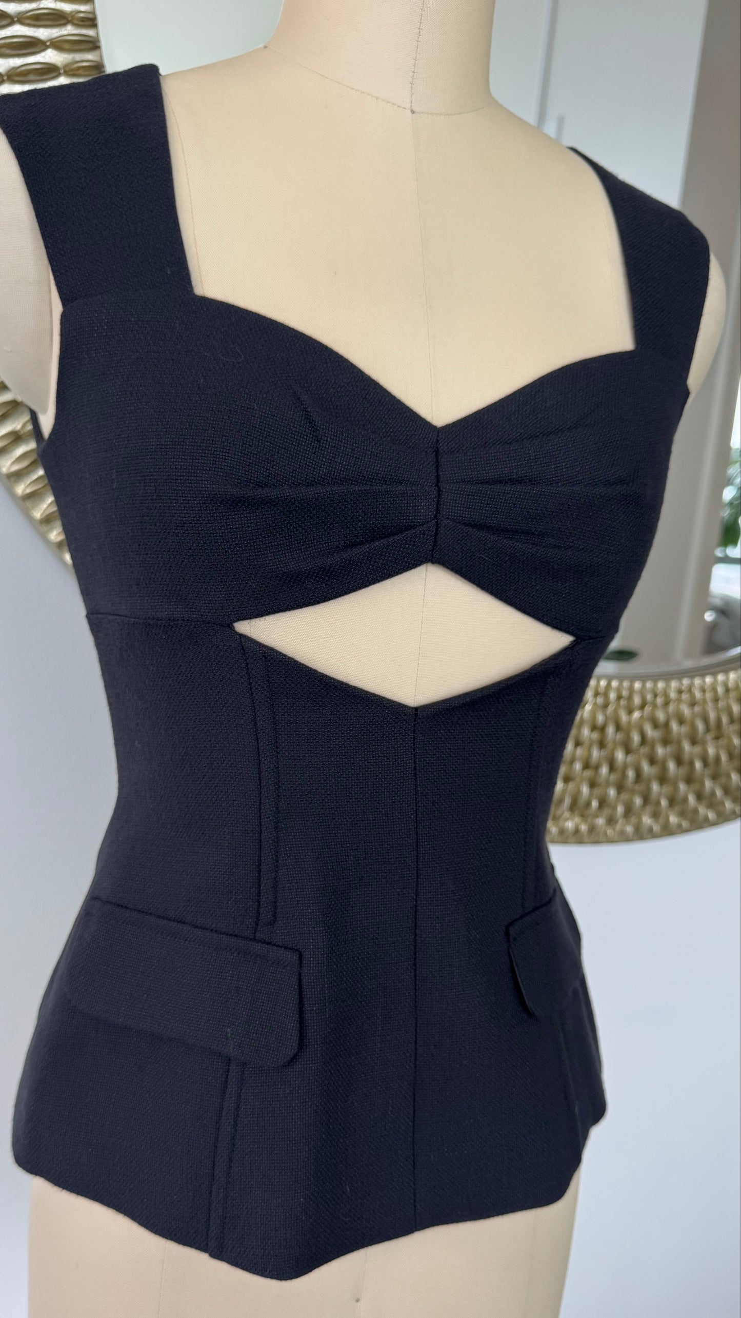 Tiffany Corset Top in Black - Emerald The Label