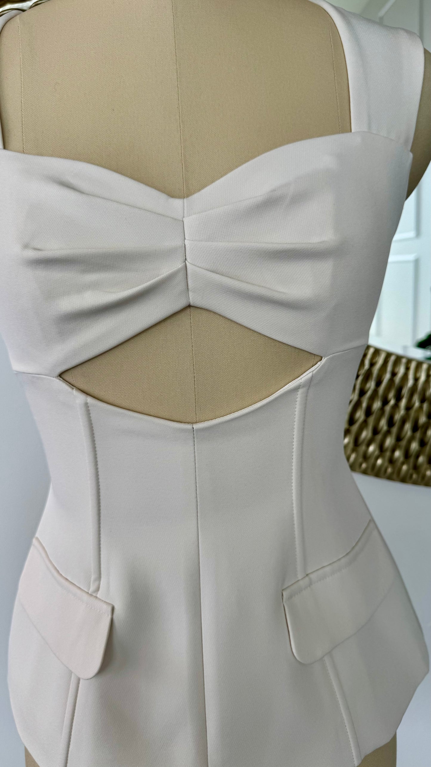 Tiffany Corset Top in Ivory - Emerald The Label
